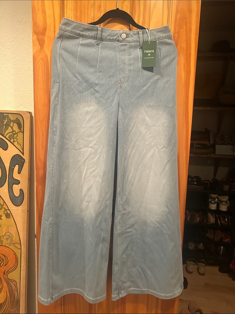 HALARA Flex Tummy Control High Waisted Wide-Leg Jeans
